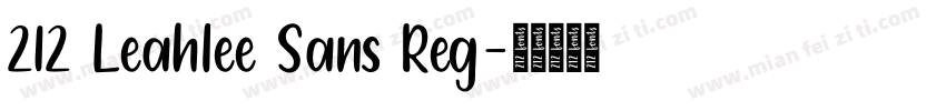 212 Leahlee Sans Reg字体转换